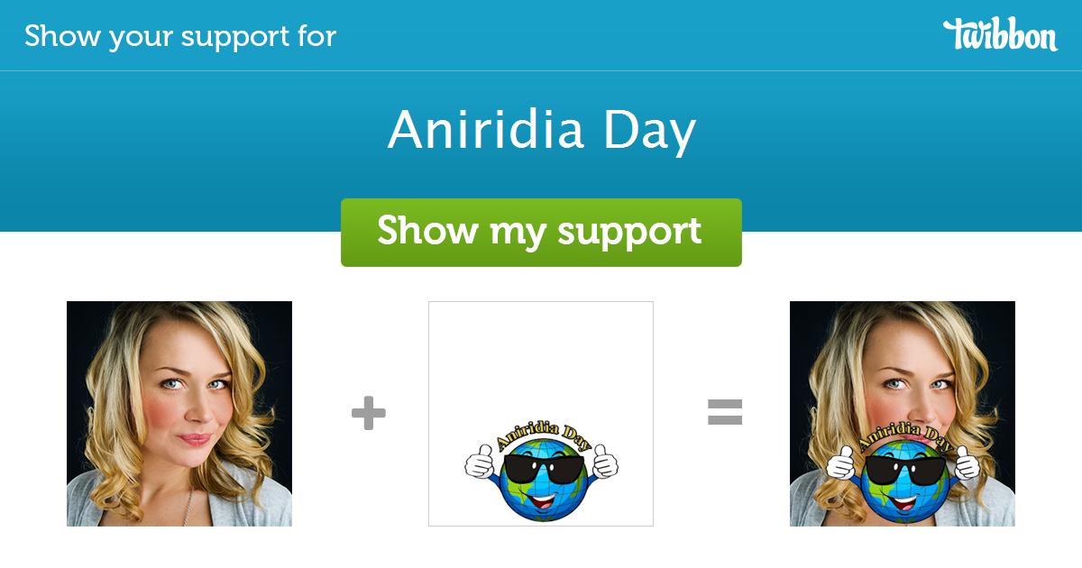 Screenshot of Twitton illustrating combination of a profile picture and the Aniridia Day logo